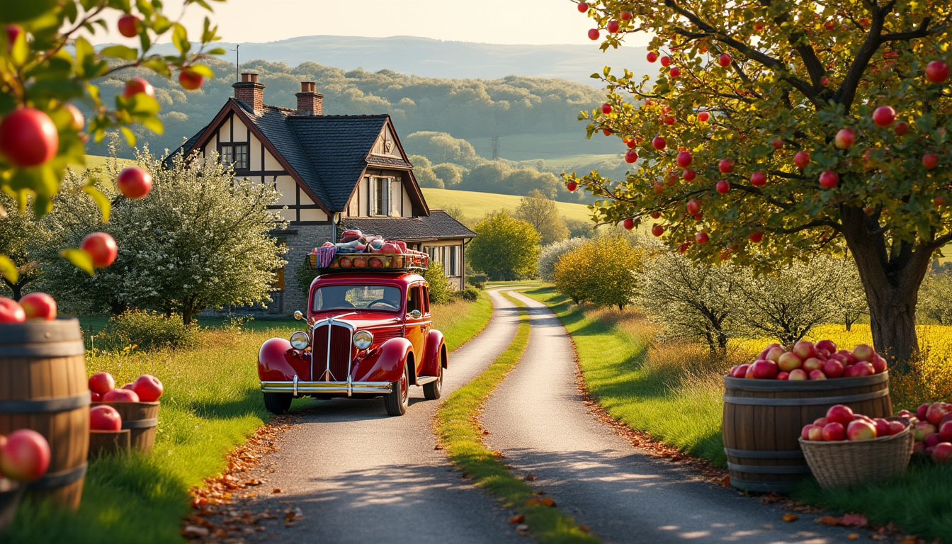 découvrez la route du cidre, un road trip gourmand à travers le charmant pays d'auge, entre vergers, cidreries traditionnelles et paysages pittoresques.