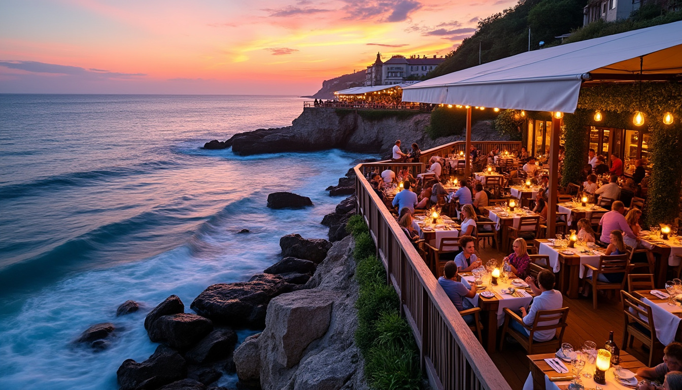 découvrez à biscarrosse-plage des tables de fruits de mer fraîches avec une vue imprenable sur l'océan pour un repas gourmand et convivial.