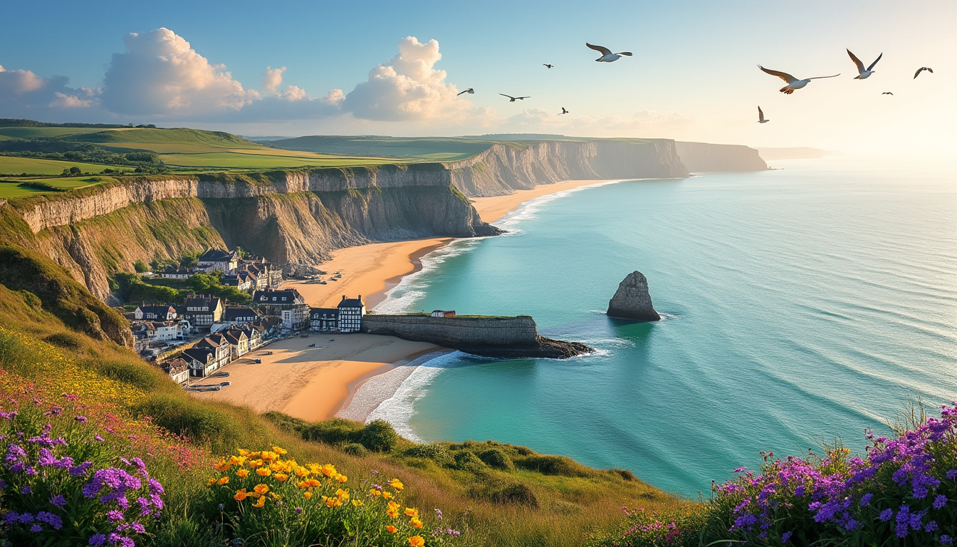 découvrez un voyage captivant le long des côtes normandes, de la charmante côte fleurie au mystérieux cotentin, entre paysages marins et patrimoine riche.