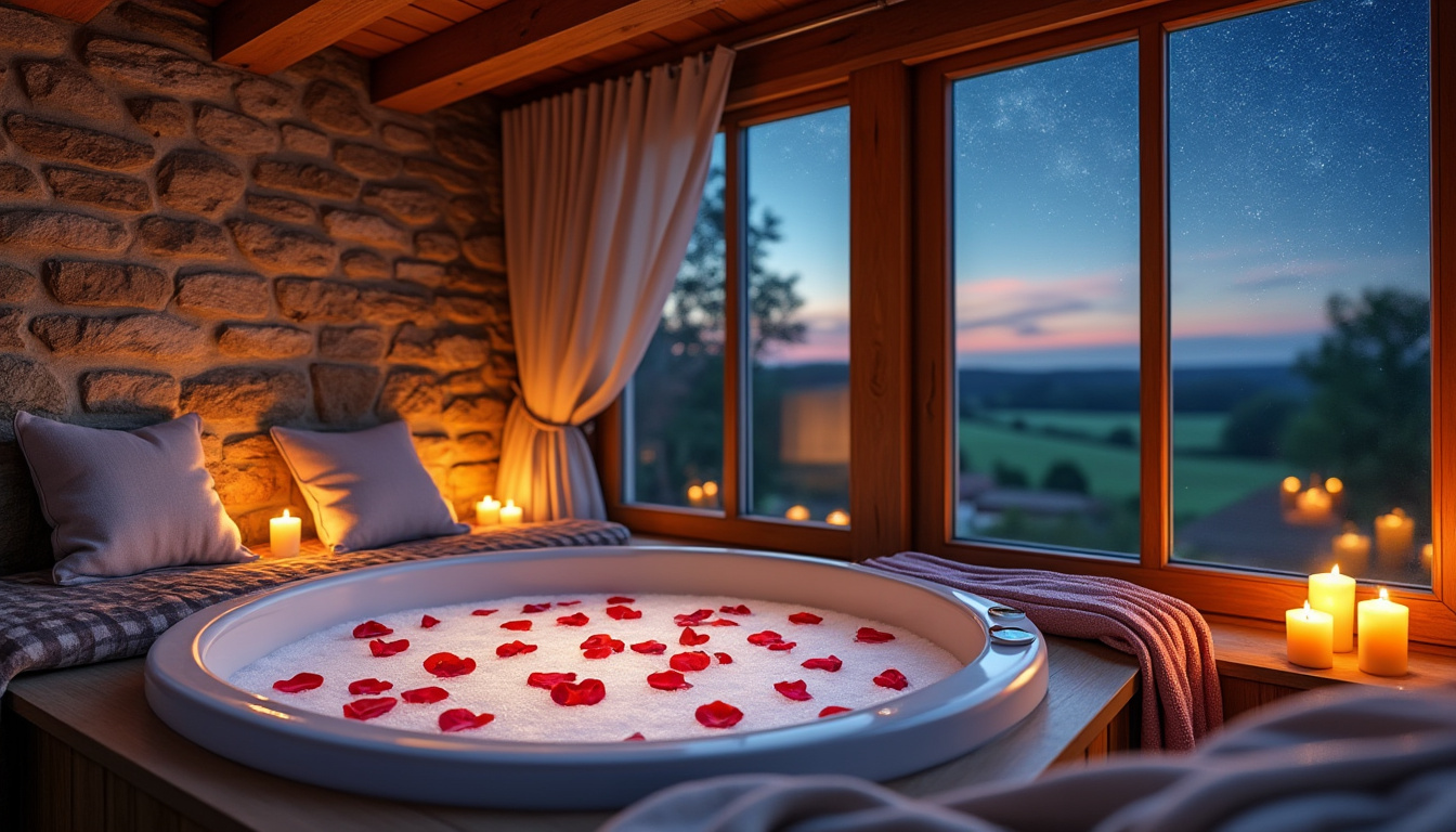 découvrez nos love rooms en normandie pour des nuits insolites et romantiques avec jacuzzi privatif, idéales pour une escapade détente et romantique.