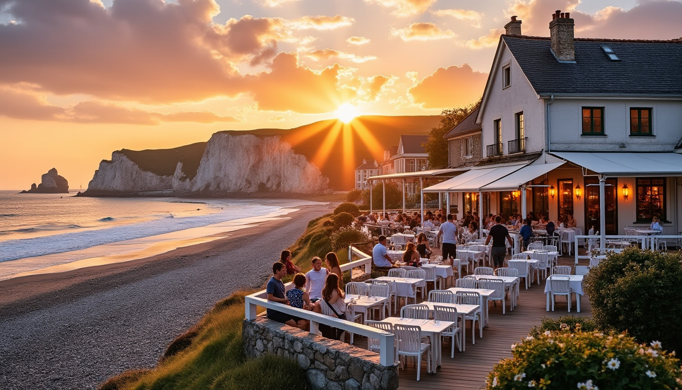découvrez nos tables à veules-les-roses pour apprécier un repas face à la mer, alliant saveurs locales et panorama exceptionnel.